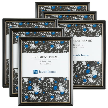 Picture Frame Set, 8.5 x 11 Document Frame Pack for Picture Gallery Wall with Hangers, Set of 6 by Lavish (Best Pack Frames For Hunting)