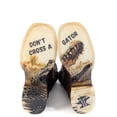 thumbnail image 2 of Men's Tin Haul Al O'Gator PRINT Boots with Don'T Cross A Gator Sole Handcrafted Square Toe Brown, 2 of 3