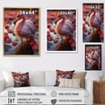 thumbnail image 4 of Designart "Flamingo Paradise Reverie I" Animals Flamingo Floater Framed Canvas Prints, 4 of 5