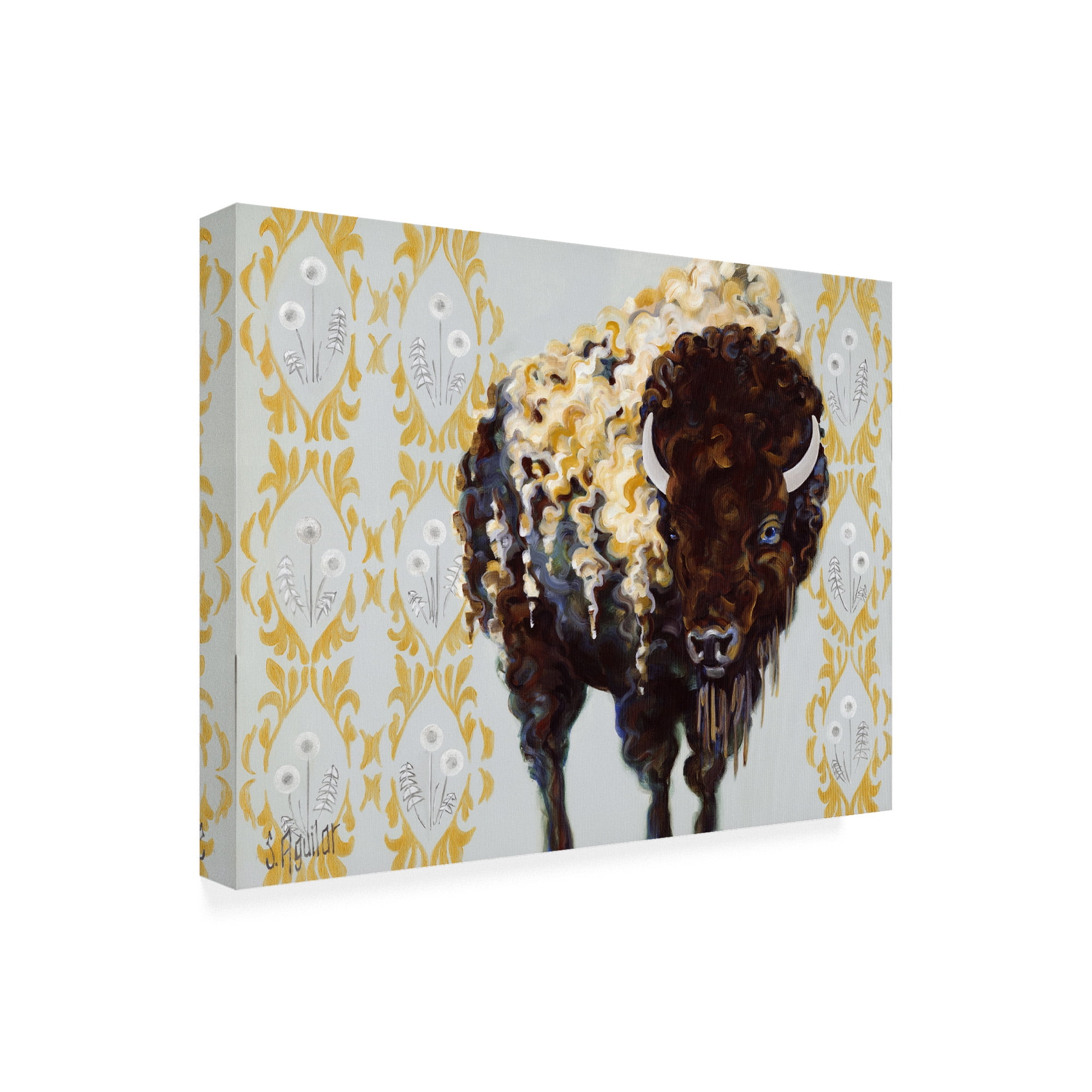 Trademark Fine Art 'Buff Diamond Pattern' Canvas Art by Stephanie Aguila