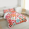 thumbnail image 3 of Manfei Colorful Flowers Bedding Comforter Set 2pcs for Teens Adults,Red Polka Dots Twin Comforter Sets Microfiber,Chic Floral Blossoms Breathable Bedding Set,Lightweight Room Decor,Reversible, 3 of 8