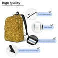 thumbnail image 5 of Balery Gold Glitter Vintage Canvas Backpack for Men and Women - Large Capacity, Durable Travel Laptop Bag for School, Work, Hiking, and Outdoor Activities, 5 of 7