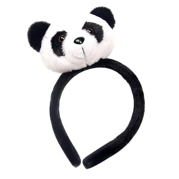 KAKOWELY Diadema de panda gigante, tocado de panda, accesorio para fotos de festival con dibujos animados en 3D