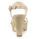 thumbnail image 3 of Sandalias Talón Abierto Plataforma Talón Grueso Para Mujeres Beige 39, 3 of 7