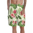 thumbnail image 1 of Hibiscus Board Shorts Beach Swimming Trunks Polyester Funny Men Swim Trunks, 1 of 5