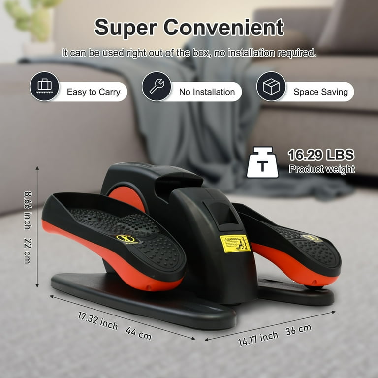 Under Desk Elliptical, Ellipse Leg Exerciser for Seniors Fully Assembled, Portable and Quiet Pedal Exerciser at Home, Elliptical Machine while Sitting with Remote Control Adjustable Speeds - Walmart.com Under Desk Elliptical, Ellipse Leg Exerciser for Seniors Fully Assembled, Portable and Quiet Pedal Exerciser at Home, Elliptical Machine while Sitting with Remote Control Adjustable Speeds - Walmart.com