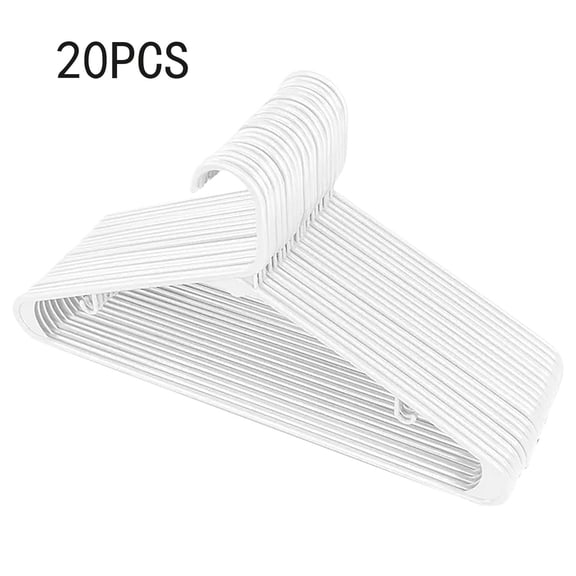 YaoLEO White Plastic Hangers 20 pcs, Non-Slip Heavy Duty Clothes Hanger, Smooth Finish to Protect Fabric, Lightweight, Ultra-Thin Hangers for Coats and Other Clothes