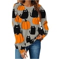thumbnail image 6 of Halloween Sweatshirts for Women Plus Size Fall Graphic Crew Neck Long Sleeve Pullover Sweatshirt, 6 of 6