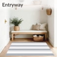 thumbnail image 3 of ODIKA 2x3 Machine Washable Non-Slip Area Rug, Minimalist Stripes with Contrast in Parallel Bands High Traffic Rug, Gray, 464002, 3 of 7