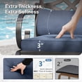 thumbnail image 5 of Sophia&William 5-Piece Outdoor Patio Dining Set Metal Cushioned Chairs and 37" Square Table Furnitre Set with 4" Cushion, Navy Blue, 5 of 9
