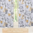 thumbnail image 6 of DSstyles Cafe Curtains, Leaf Flower Printed Rod Pocket Short Window Curtains, Floral Print Kitchen Window Curtain Sets for Bathroom,Set of 2, 6 of 9