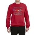 thumbnail image 2 of I Don't Need Google My Son Knows Everything Unisex Crewneck Graphic Sweatshirt, Red, X-Large, 2 of 3