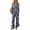 Blue Branch, variant on Anygrew Women's 2 Piece Lounge Sets Sleeveless Ruffle Hem Top and Wide Leg Pants with Pockets Casual Sweatsuit Outfits