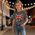 thumbnail image 3 of Shirts for Boys and Girls Vintage Guitar Union Jack Rock Guitarist T-Shirt for Kids Summer Fashion Tees (Grey 10-11 Years), 3 of 6