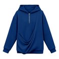 thumbnail image 4 of Kangaroo Pouch Hoodie For Women Oversized Dog Pouch Sweatshirts Dark Blue L, 4 of 5