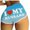 Light Blue, variant on WCMZJ Womens Booty Shorts Sexy Hot Pants Letter Print Butt Lifting High Waist Workout Gym Active Yoga Shorts Biker Shorts