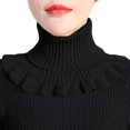 thumbnail image 2 of MEICHEN Knitted Neck Warmer for Women Solid Color Detachable High Collar Scarves Fall Fashion Shawl Wraps, 2 of 5