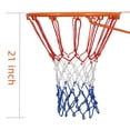 thumbnail image 2 of Reemplazo de red de baloncesto de servicio pesado - Antilatigazo para todo tipo de clima, se adapta a llantas estándar para interiores o exteriores - 12 bucles JAMW Sencillez, 2 of 3