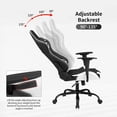 thumbnail image 2 of Ergonomic Gaming Chair, Seat Height Adjustment Rolling Swivel Racing Office Chair with Lumbar Support & Headrest Armrest PC Computer Chairs for Adults E-Sports Home Office Desk Chair, 2 of 7