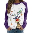 thumbnail image 2 of Chandail en Molleton de Noël pour Femmes 2023 Col Rond Mode Décontractée Manches Longues Imprimé de Noël Chandail en Molleton Blouse en Solde, 2 of 4