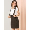 thumbnail image 2 of Falda de tirantes Rectos de cintura Alta Allegra K para Mujer Navidad Café XL, 2 of 6