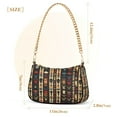 thumbnail image 3 of FORMRS Womens Shoulder Bag with Chain Strap Clutch Purse Cute Tote Handbag, Beige Geometric, 3 of 7