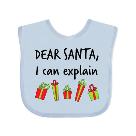 

Inktastic Dear Santa I Can Explain... Gift Baby Boy or Baby Girl Bib