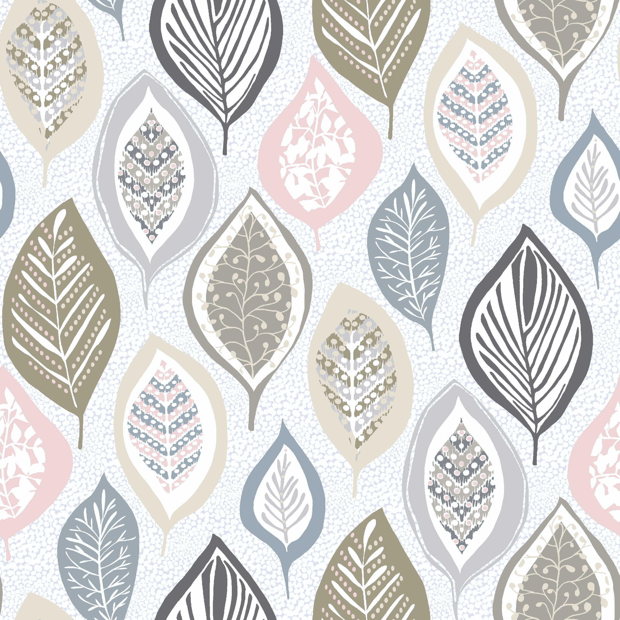 (2 pack) Waverly Inspirations 1 Yard Cut 100% Cotton Prints Fabric Organic Leaves Neutral 44" Wide for Quilting & Sewing