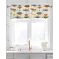 thumbnail image 2 of Sage Green Boho Kitchen Valances for Windows Farmhouse Linen Window Valance Curtain for Living Room Window Treatment Geometric Bohemian Color Block Valance Rod Pocket Topper Drape, 60 x 18 Inch, 2 of 6