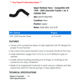 thumbnail image 2 of Upper Radiator Hose - Compatible with 1999 - 2002 Chevy Tracker 1.6L 4-Cylinder GAS 2000 2001, 2 of 2