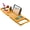 Bamboo, variant on Bamboo Bathtub Tray Caddy, Expandable Wood Bath Tub Tray Table for Wine, Tablet, Book, Spa Accessories, Bathroom Organizer, White