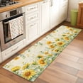 thumbnail image 2 of Sunflower 2'x6' Runner Rugs for Hallway Kitchen Bedside Non Slip Washable, Summer Eucalyptus Botanical Floral Vintage Entryway Rug Runners with Rubber Backing, Long Carpet Runner for Laundry Room, 2 of 8