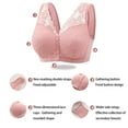thumbnail image 3 of XuJwPNcy Wireless Bras for Women Fashion Lace Bralettes No Underwire Front Button Bras Plus Size Comfy Bra, 3 of 6