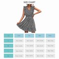 thumbnail image 5 of Vestido Floral Para Mujer, Vestido Con Manga Casquillo Con Volantes, Cuello En V, Transpirable, Respetuoso Con La Piel, Elegante Para El Verano ANGGREK Negro S, 5 of 5