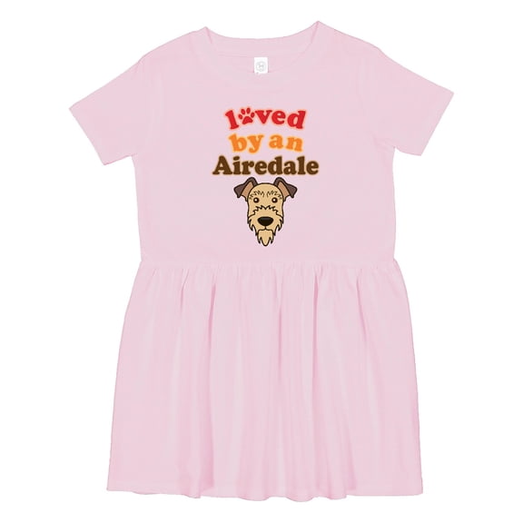 Inktastic Airedale Terrier Dog Lover Girls Toddler Dress
