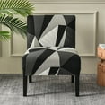 thumbnail image 4 of CIYISON Removable Armless Sofa Cover Color Print Stretch Slipper Chair Slipcover for Home and Hotel Use Removable, 4 of 6