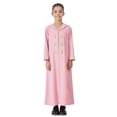 thumbnail image 6 of Rggeeun Toddler Exquisite Embroidered Hooded Dress Robe For Girls Elegant Lace Trim Long Sleeve Party Gown With Floral Applique Adorable Casual O-Neck Sundress, 6 of 9