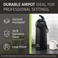 thumbnail image 5 of Airpot Coffee Dispenser with Pump, Black - 12H Hot & 36H Cold Thermal Carafe for Parties, 5 of 8