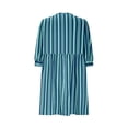 thumbnail image 5 of DailyTrove Women's Multi Color Striped Tie Front Shirt Dress, Casual Outerwear for Summer Daily Errands Effortless Styling, 5 of 6