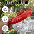 thumbnail image 5 of 16 oz Plastic Disc Hummingbird Feeders for Outdoors Hanging, Leak-Resistant Nectar Feeder with 5 Ports, Wide Mouth Easy Clean & Refill, Built-in Ant Moat for Garden Backyard, 5 of 9