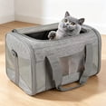 thumbnail image 4 of Cat Carrying Case - Pet Carrier Airline Approved, Protable and Breathable Pet Travel Carrier Removable Pad, Collapsible Cat Carrier Dog Carrier for Medium Cats Small Cats Dogs (Medium), 4 of 5