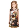 thumbnail image 1 of Balery Rose Floral Skull Camisón de princesa para niñas, pijama de algodón con mangas abullonadas, suave y bonito.-XX-Large, 1 of 6