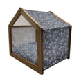 thumbnail image 2 of Boho Pet House, Oriental Mandala Design with Swirls and Spirals Timeless Motifs from the Middle East, Outdoor & Indoor Portable Dog Kennel with Pillow and Cover, 5 Sizes, Multicolor, by Ambesonne, 2 of 5
