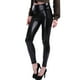 thumbnail image 5 of Jumpingount Leggings de cuero para mujer, grueso, cálido, elástico, cintura alta, adelgazante, noveno pantalón, Legging, pantalones de vestir de ocio Negro S 2piezas Jumpingount CBP186558, 5 of 6