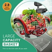 MOONCOOL Adult Tricycles 7 Speed, Adult Trikes 20/ 24 / 26 inch 3 Wheel Bikes, Three-Wheeled Bicycles Cruise Trike with Shopping Basket for Seniors, Women, Men