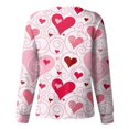 thumbnail image 3 of FrzhBrz Valentines Day Womens Scrub Tops Stretch Long Sleeve Cute Printed Scrub Jackets Valentine's Day Medical Nurse Workwear Tops, 3 of 3