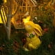 thumbnail image 5 of Estatua de jardín con luz LED solar, adorable figura de conejo, escultura decorativa para Amarillo, 5 of 9