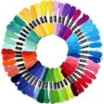 thumbnail image 2 of Hilo de bordar, Color arcoíris, 50 ovillos por paquete, hilos de punto de cruz, pulseras de la amistad, hilo para manualidades, 2 of 4