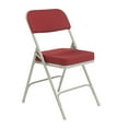 thumbnail image 2 of (Pack of 2) NPS 3200 Series Premium 2" Fabric Upholstered Double Hinge Folding Chair, New Burgundy, 2 of 6