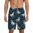 thumbnail image 1 of Fotbe Glowing Butterfly Pantalones Cortos de Pijama para Hombre, Ropa de Dormir, Pantalones de Pijama Cortos para Hombre-4X-Large, 1 of 6